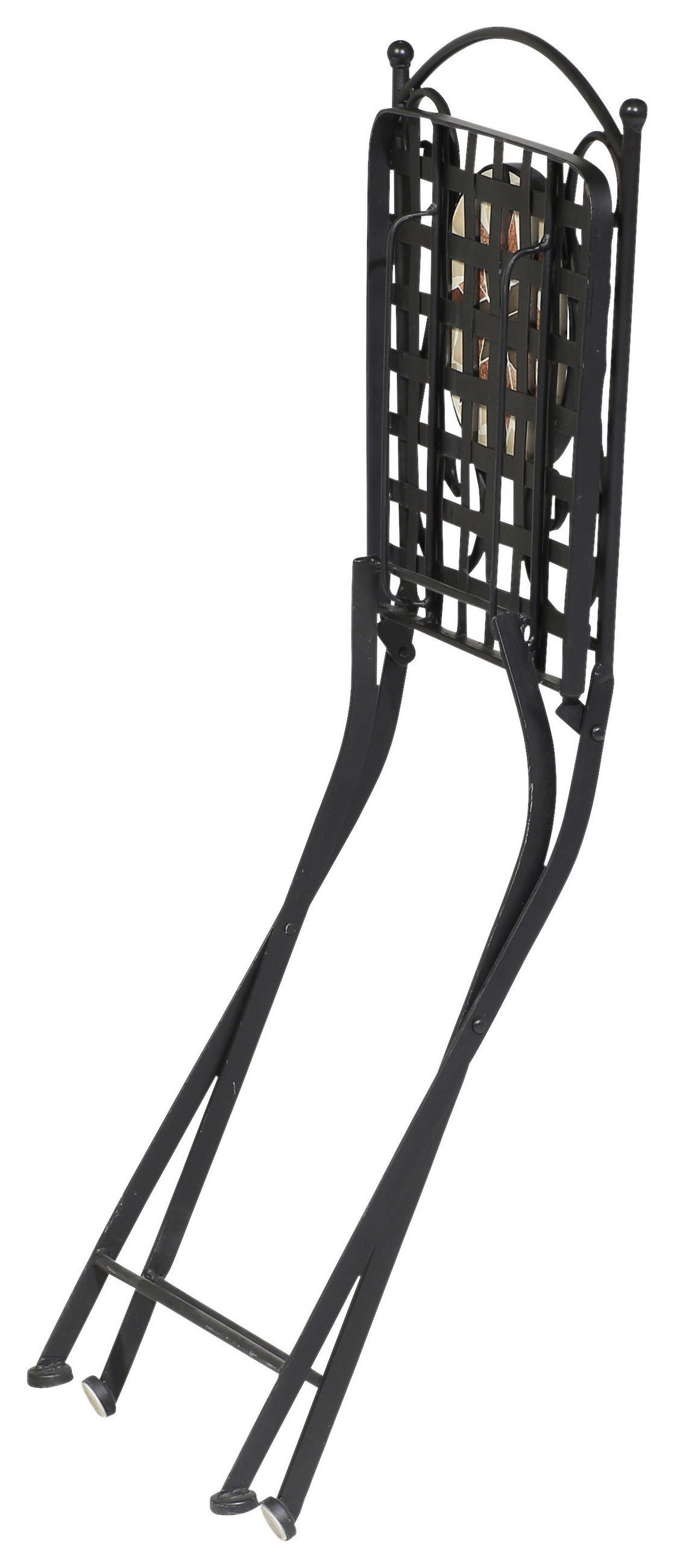 GARTENSTUHL Stahl Multicolor, Schwarz  - Multicolor/Schwarz, MODERN, Keramik/Metall (39/89,5/49,5cm) - Siena Garden