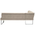 ECKBANK 174/213 cm in Chromfarben, Sandfarben - Sandfarben/Chromfarben, Design, Textil/Metall (174/213cm) - Novel