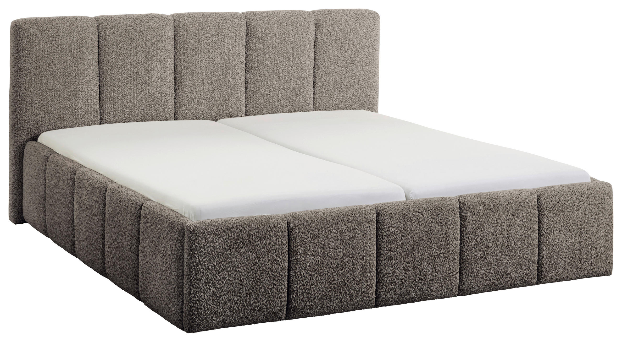 POLSTERBETT 180/200 cm  in Anthrazit  - Anthrazit/Schwarz, Design, Holz/Textil (180/200cm) - Xora