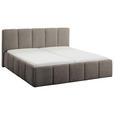 POLSTERBETT 180/200 cm  in Anthrazit  - Anthrazit/Schwarz, Design, Holz/Textil (180/200cm) - Xora
