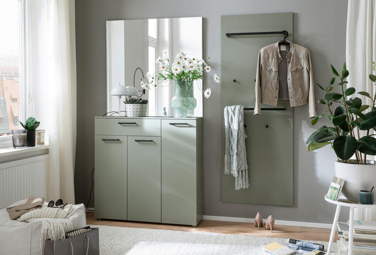 GARDEROBE  in 190/198/29 cm  - Pastellgrün, Design, Holzwerkstoff (190/198/29cm) - Moderano