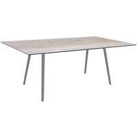 GARTENTISCH Kunststoff Grau rechteckig  - Anthrazit/Grau, MODERN, Kunststoff/Metall (180/100/75cm) - Stern