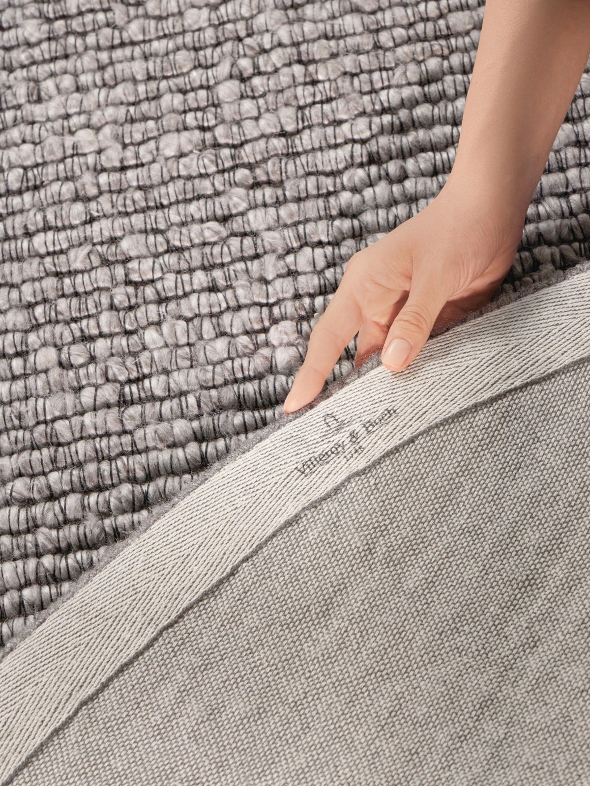 HANDWEBTEPPICH Wohnzimmer 160 cm Kollektion 1852 Wilma Multicolor, Hellgrau rund  - Multicolor/Hellgrau, Basics, Textil (160cm) - Villeroy & Boch