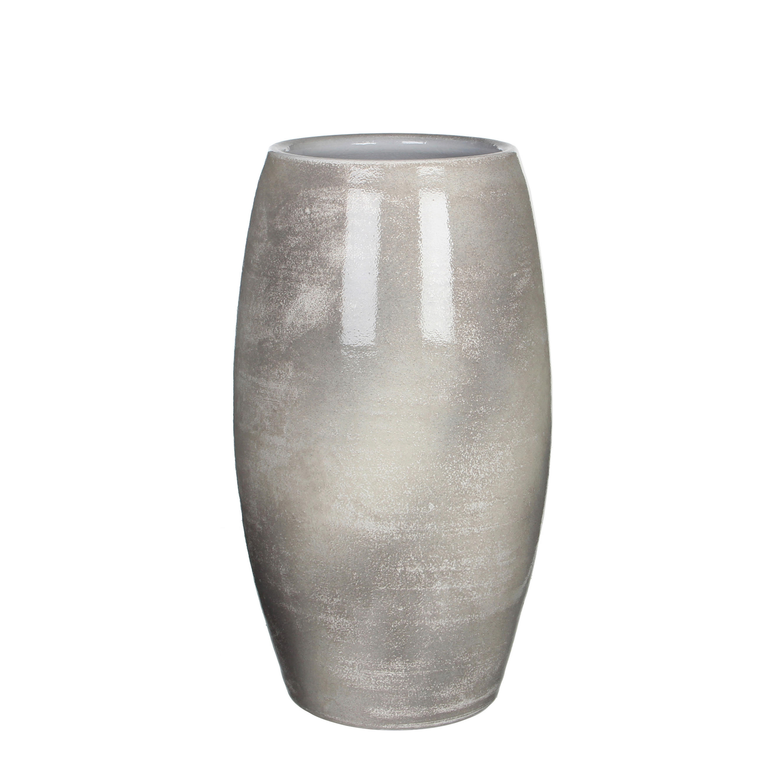 VÁZA, keramika, 50 cm - světle šedá, Basics, keramika (30/30/50cm)