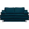 SCHLAFSOFA Bruno in Petrol  - Chromfarben/Petrol, Design, Textil/Metall (194/96/86cm) - Novel
