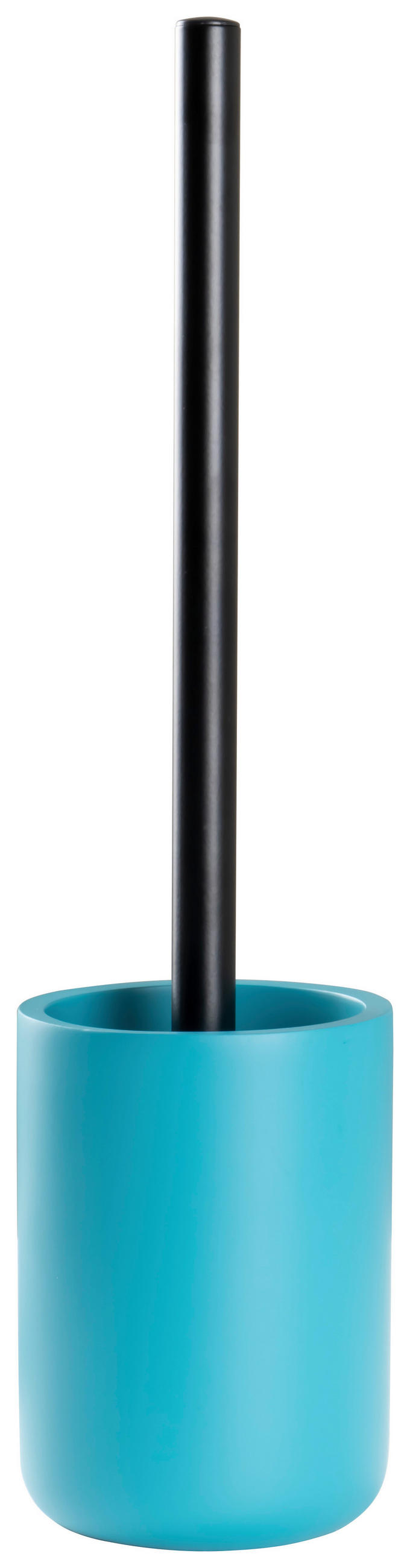 WC-BÜRSTENGARNITUR Metall  Kunststoff   - Petrol/Schwarz, Basics, Kunststoff/Metall (9,4/36,8/9,4cm) - Sadena