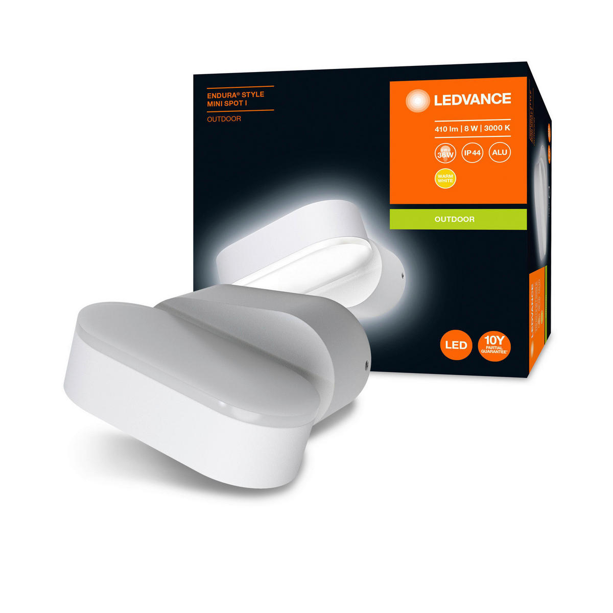 AUßENWANDLEUCHTE Endura Style Mini Spot 10/11/5,4 cm   - Weiß, Basics, Kunststoff/Metall (10/11/5,4cm) - Ledvance