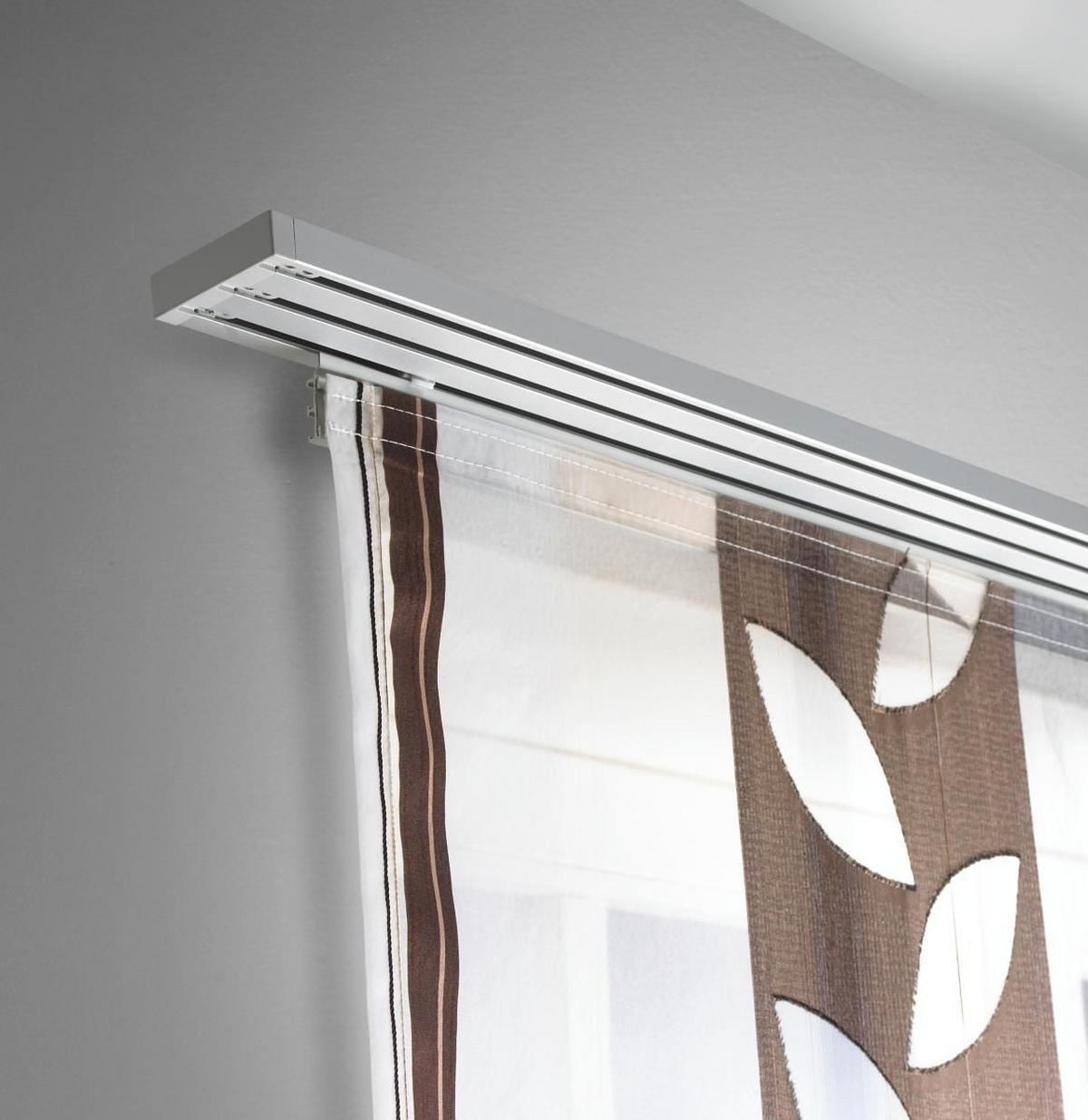 DRŽIAK NA PANELOVÝ ZÁVES 60 cm - biela/hliníková, Design, kov/plast (60cm) - Homeware