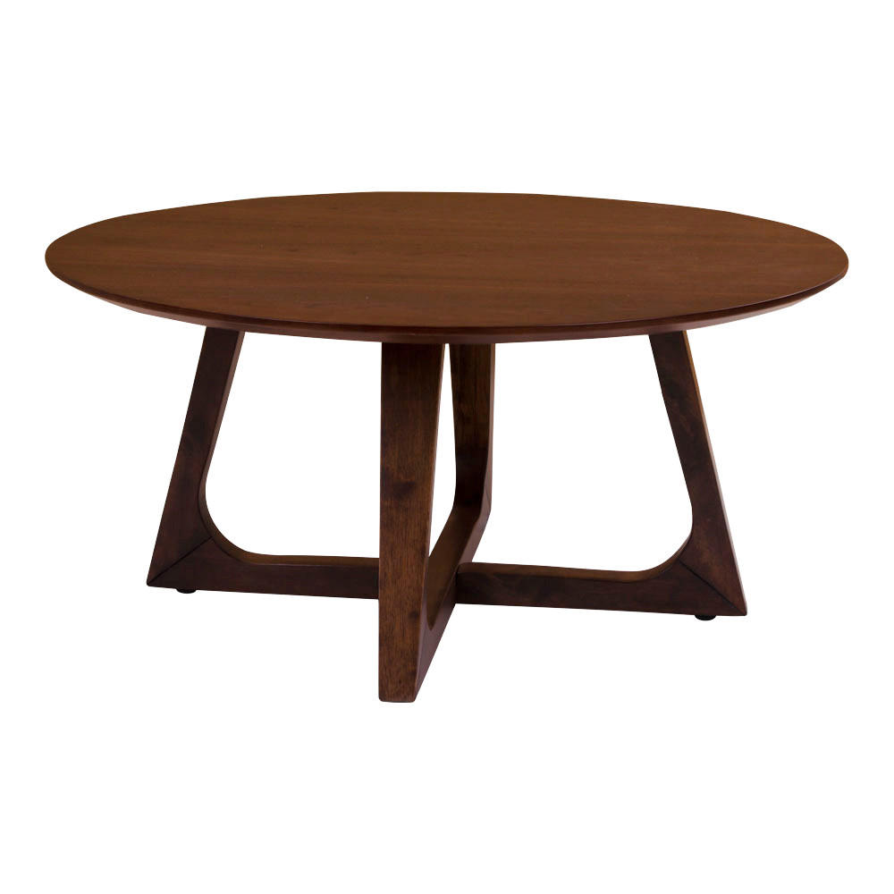 COUCHTISCH HELLERUP 75/75/36 cm rund Walnussfarben  - Walnussfarben, Design, Holzwerkstoff (75/75/36cm) - MID.YOU