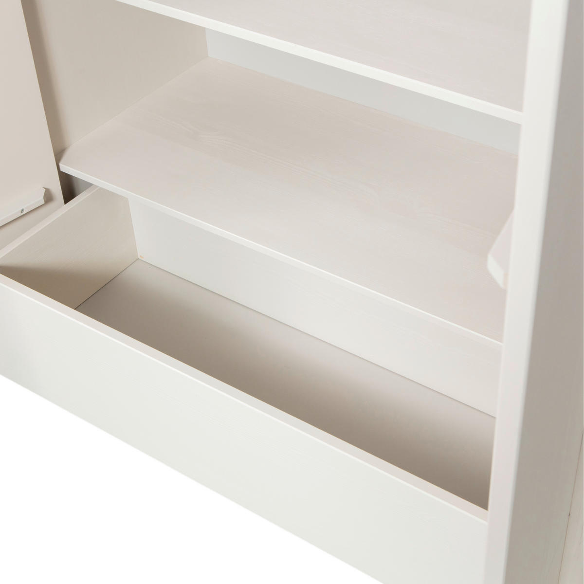 GARDEROBENSCHRANK Basu  in 101/210/46 cm  - Grauweiß, Design, Holz (101/210/46cm) - Livetastic