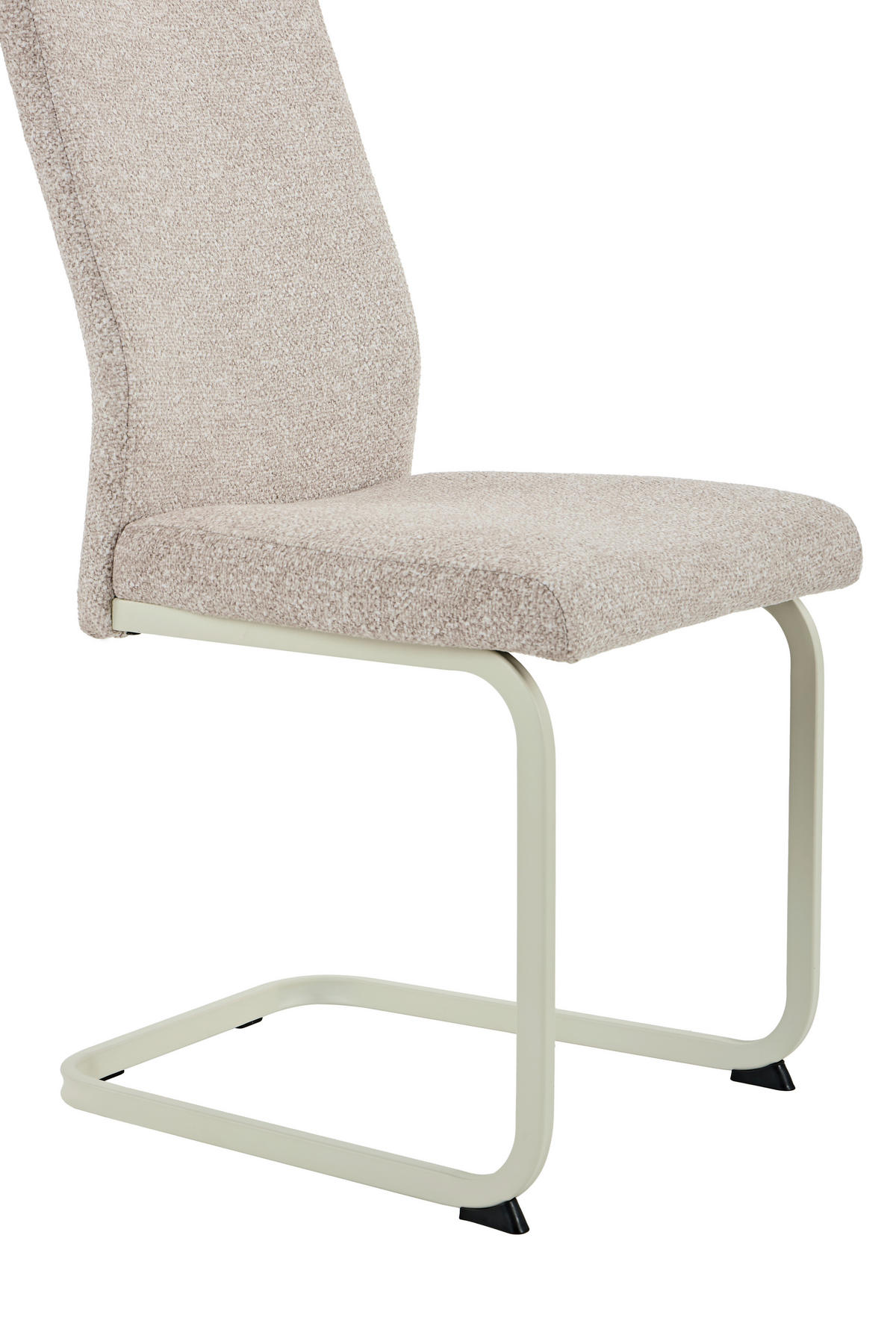 SCHWINGSTUHL-SET 4 Stück erweiterbar, mit Griff, ergonomische Rückenlehne Webstoff, Mikrofaser  - Beige/Creme, MODERN, Textil/Metall (45/98/59cm) - MID.YOU