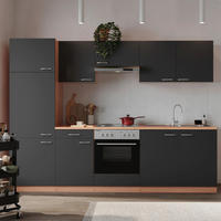 KÜCHENBLOCK Gerda 270 cm  in Grau  - Buchefarben/Alufarben, Basics, Holzwerkstoff/Kunststoff (270cm) - Respekta