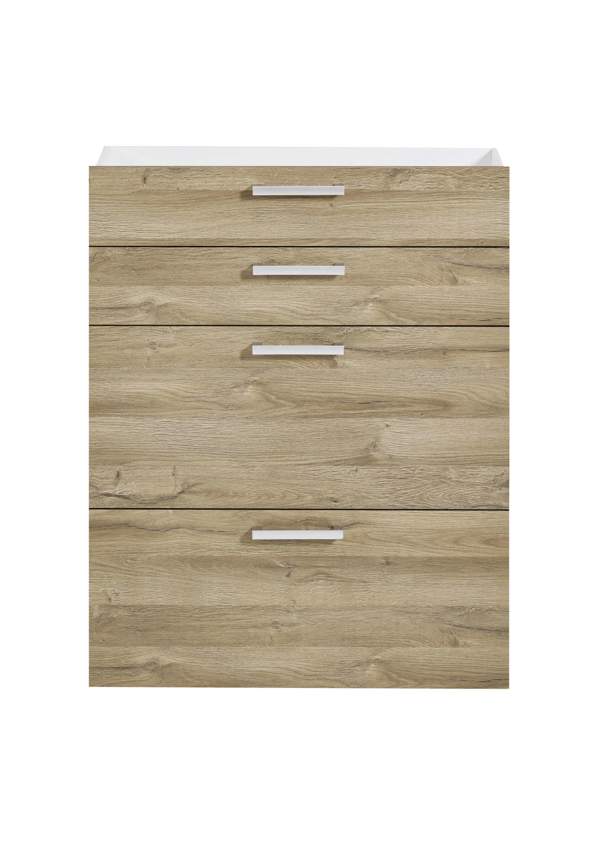 SCHUBLADENSET - Chromfarben/Alteiche, MODERN, Holzwerkstoff/Kunststoff (84,0/106,0/34,5cm) - Carryhome