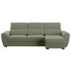 ECKSOFA Salbeigrün Velours  - Salbeigrün/Schwarz, KONVENTIONELL, Kunststoff/Textil (285/177cm) - Carryhome