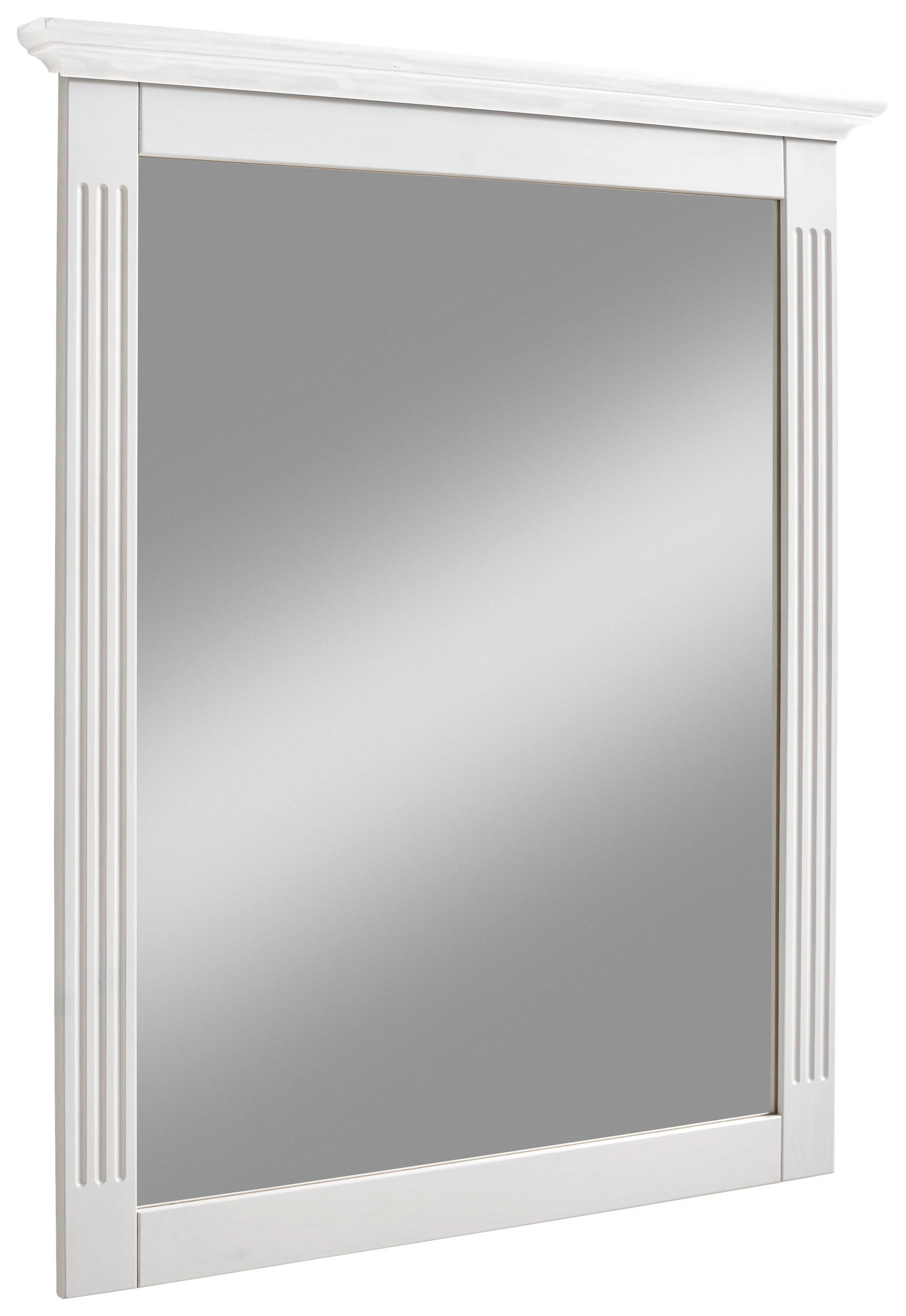 WANDSPIEGEL 79/101/6 cm    in rechteckig  - Weiß, ROMANTIK / LANDHAUS, Glas/Holz (79/101/6cm) - Boxxx