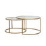 BEISTELLTISCHSET rund Goldfarben - Goldfarben, Design, Glas/Metall (65/75/39/44cm) BEISTELLTISCHSET rund Goldfarben - Goldfarben, Design, Glas/Metall (65/75/39/44cm)