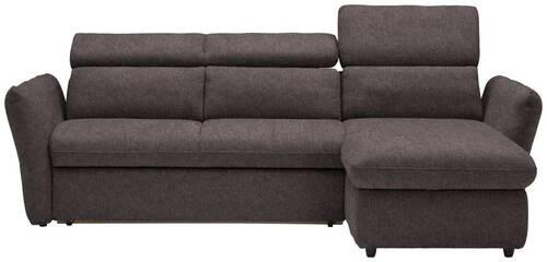 ECKSOFA in Mikrofaser Braun  240/172 cm  - Schwarz/Braun, Design, Kunststoff/Textil (240/172cm) - Stylife