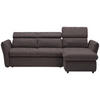 ECKSOFA in Mikrofaser Braun  240/172 cm  - Schwarz/Braun, Design, Kunststoff/Textil (240/172cm) - Stylife