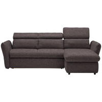 ECKSOFA in Mikrofaser Braun  240/172 cm  - Schwarz/Braun, Design, Kunststoff/Textil (240/172cm) - Stylife