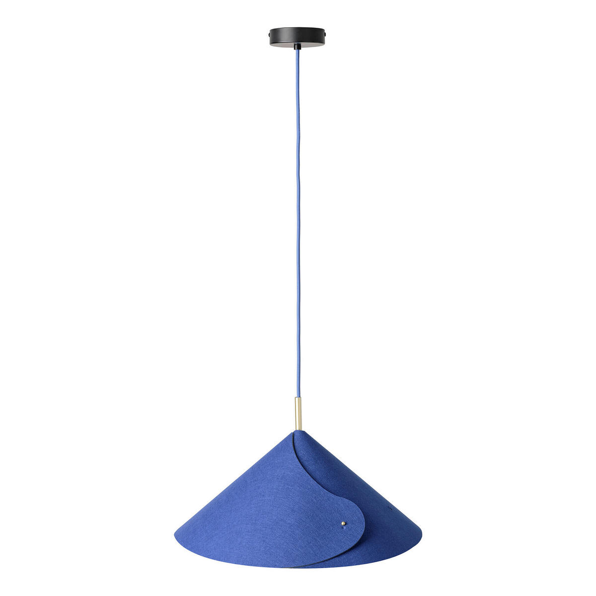 PENDELLEUCHTE 50/126,5 cm  - Blau, Basics, Textil/Metall (50/126,5cm) - Osram