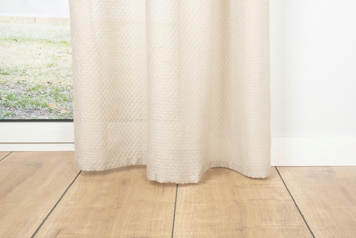 ÖSENSCHAL transparent 135/245 cm   - Sandfarben, Basics, Textil (135/245cm)