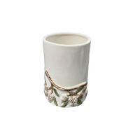 VASE 13.3 cm  - Weiß, LIFESTYLE, Keramik (9,6/13,3cm) - X-Mas