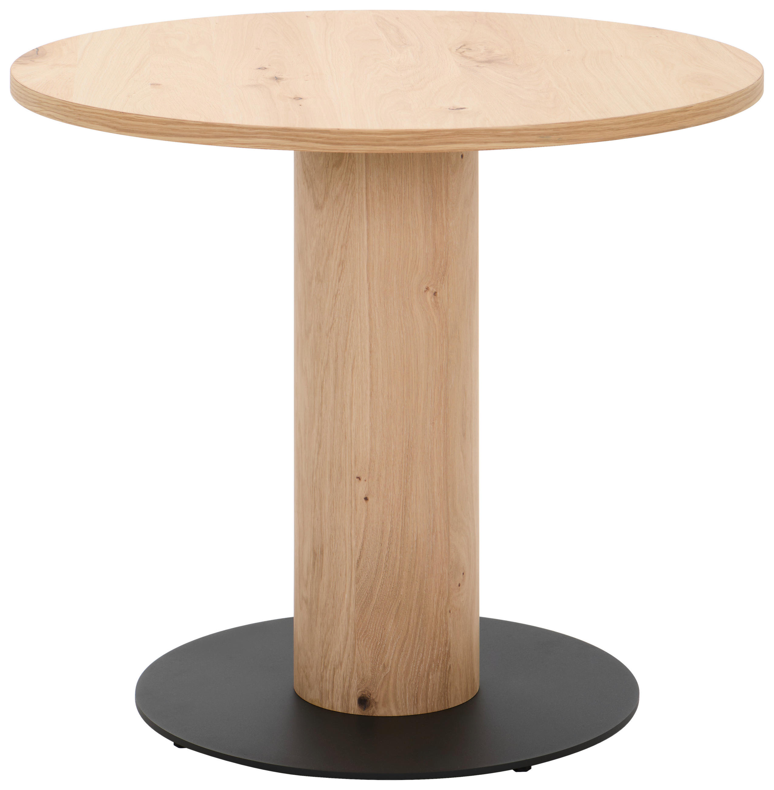 ESSTISCH in Holz, Metall 90/90/76 cm  - Wildeiche/Anthrazit, Design, Holz/Metall (90/90/76cm) - Venjakob