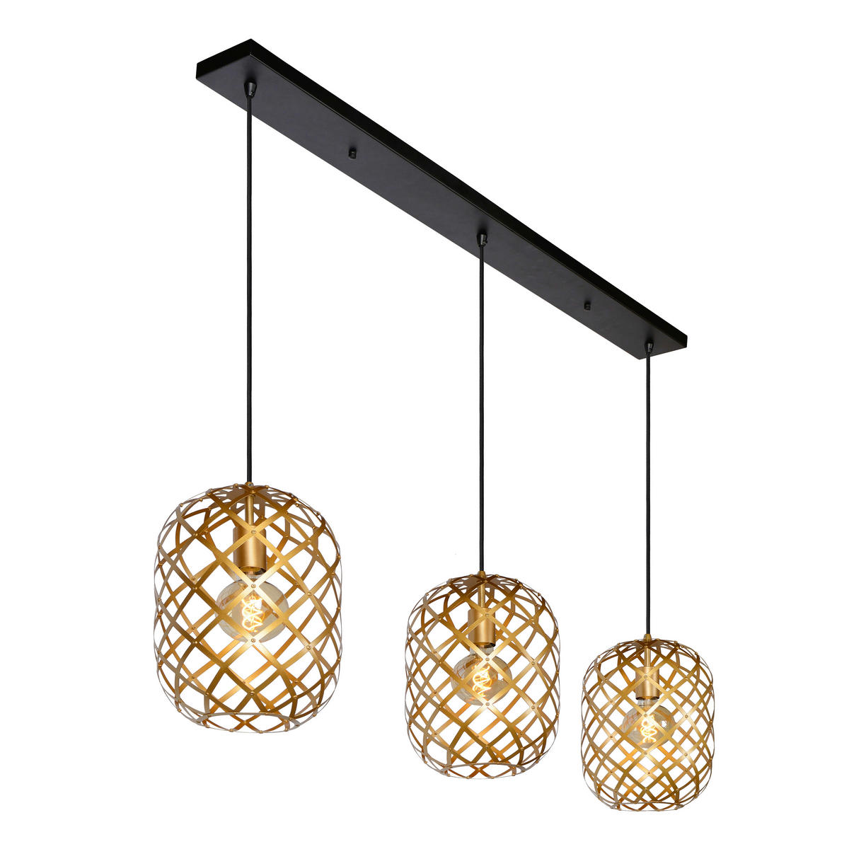 HÄNGELEUCHTE WOLFRAM 130/25/155 cm   - Messingfarben, Design, Metall (130/25/155cm) - Lucide