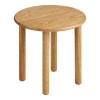BEISTELLTISCH 40/40/40 cm Jena Eiche massiv Eichefarben rund  - Eichefarben, Basics, Holz (40/40/40cm)