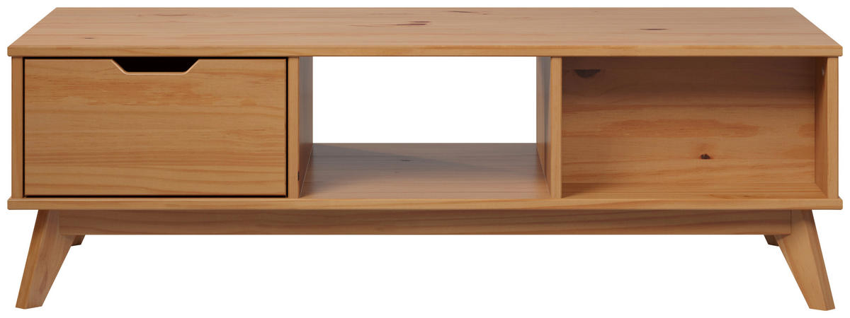 COUCHTISCH Kiefer massiv 120/55/39 cm rechteckig Honig  - Honig, LIFESTYLE, Holz (120/55/39cm)
