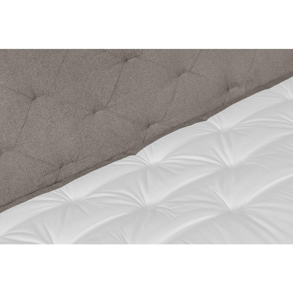 Thumbnail - Welnova Boxspringbett, Graubraun, Textil, Eiche, H5, 7-Zonen, Höhe ca. 19 cm, 160x200 cm, Matratze, gepolstertes Kopftei...