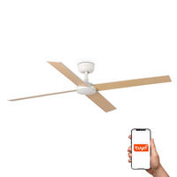 DECKENVENTILATOR - Weiß, KONVENTIONELL, Holzwerkstoff/Metall (132/23.2cm)