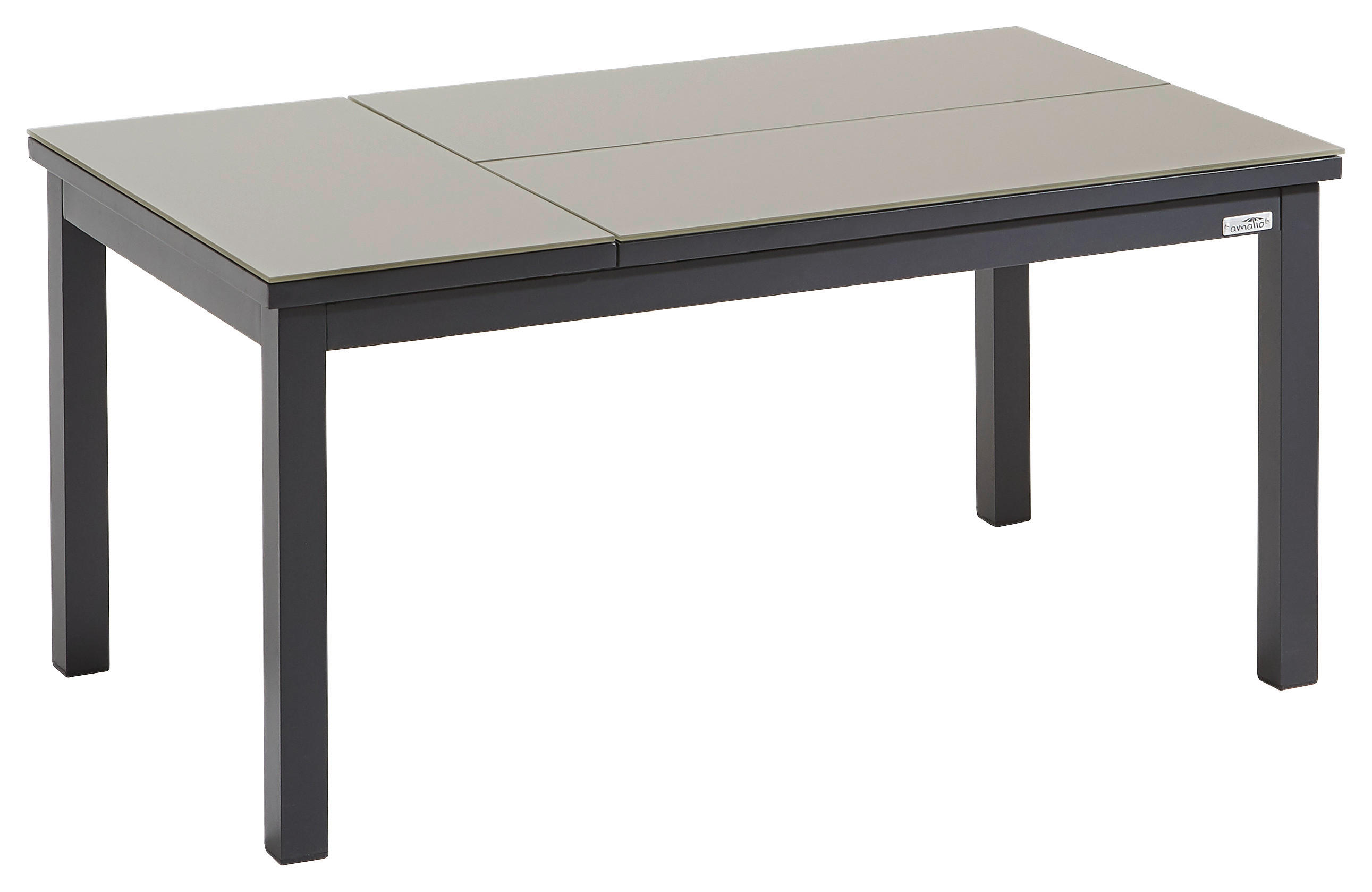 LOUNGETISCH 100/48/60 cm Metall, Glas  - Anthrazit/Grau, Design, Glas/Metall (100/48/60cm) - Amatio