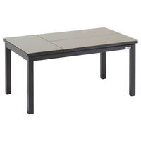 LOUNGETISCH 100/48/60 cm Metall, Glas  - Anthrazit/Grau, Design, Glas/Metall (100/48/60cm) - Amatio