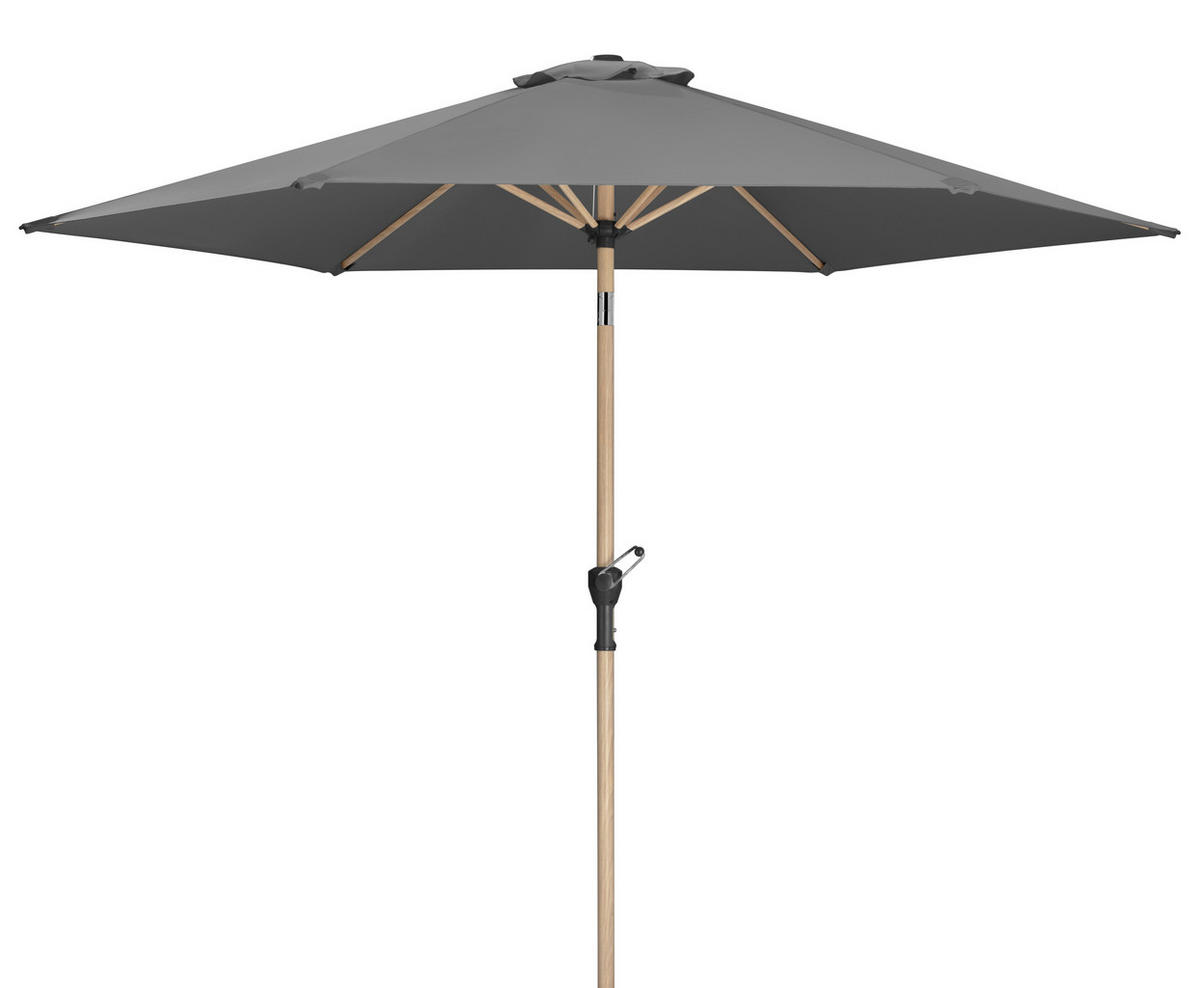 SONNENSCHIRM   - Eichefarben/Anthrazit, Basics, Textil/Metall (270/236/270cm) - Schneider