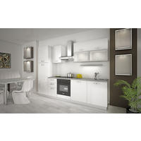 BLOK KUHINJA S APARATIMA  bijela  - bijela/boje aluminija, Basics, drvni materijal/plastika (285/216/60cm) - Xora