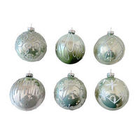GLOB DE CRĂCIUN - argintiu/alb, Lifestyle, plastic/sticlă (6cm) - X-Mas