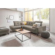 ECKSOFA in Chenille Hellbraun  240/308 cm  - Hellbraun/Schwarz, Design, Textil/Metall (240/308cm) - Xora