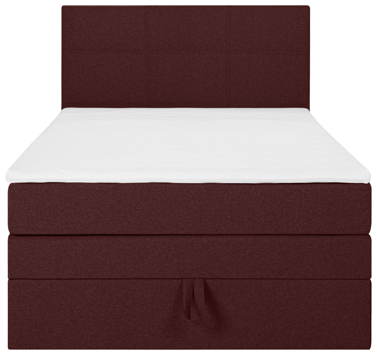 BOXSPRINGBETT 90/200 cm  in Dunkelrot  - Schwarz/Dunkelrot, Design, Kunststoff/Textil (90/200cm) - Welnova