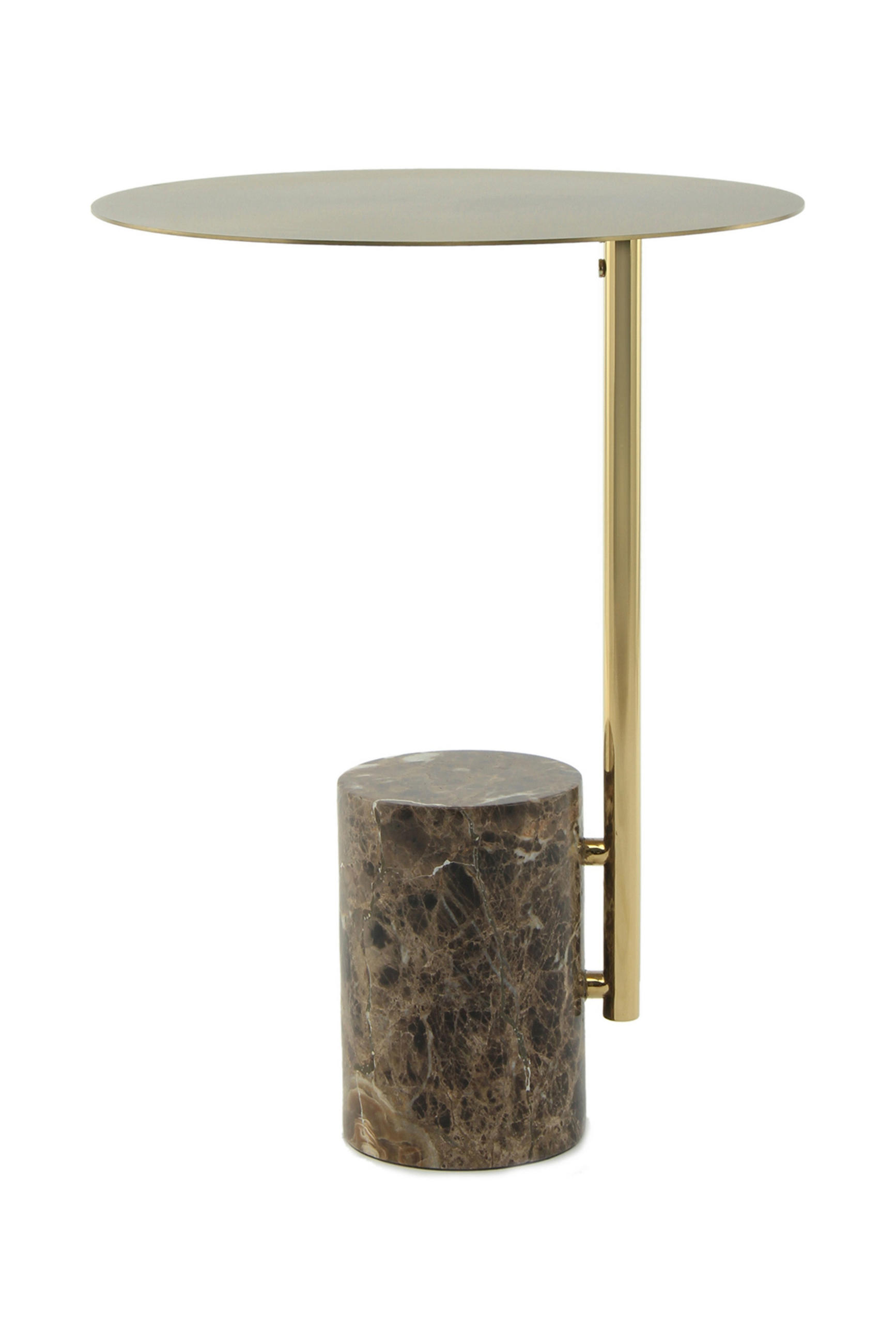 ODKLÁDACÍ STOLEK,  - Design, kov/kámen (40/40/54cm) - MID.YOU
