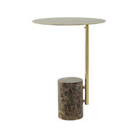 BEISTELLTISCH in Metall, Stein 40/40/54 cm  - Design, Stein/Metall (40/40/54cm) - Kayoom