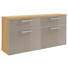 SCHUHSCHRANK Eiche furniert Eichefarben, Taupe - Taupe/Chromfarben, Design, Glas/Holz (121/62/31cm) SCHUHSCHRANK Eiche furniert Eichefarben, Taupe - Taupe/Chromfarben, Design, Glas/Holz (121/62/31cm)
