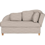 LIEGE  in Mikrofaser Sandfarben  - Sandfarben, LIFESTYLE, Holz/Textil (180/97/85cm) - Novel