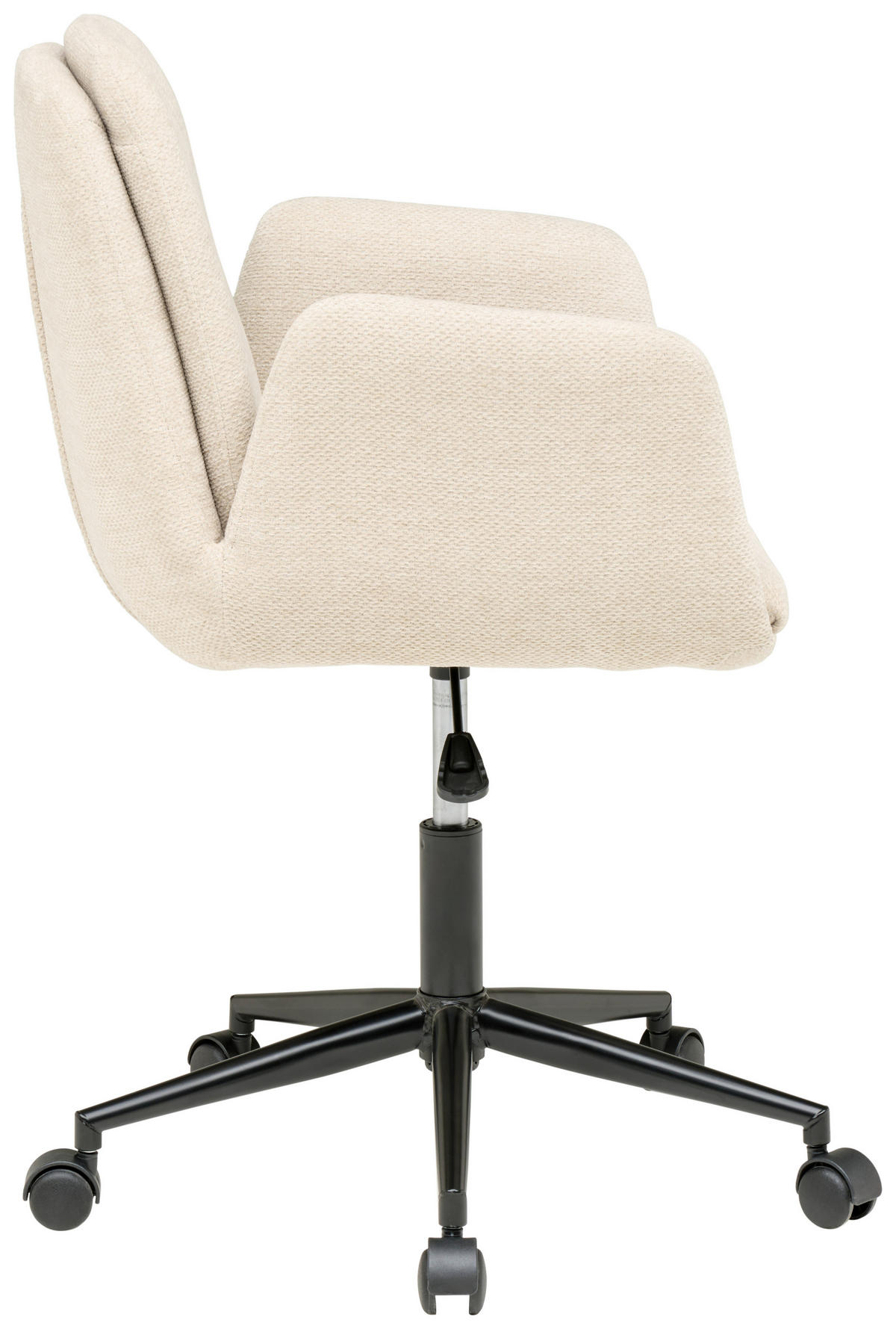 DREHSTUHL Webstoff Beige  - Beige/Schwarz, Modern, Kunststoff/Textil (55/85-95/60cm) - MID.YOU