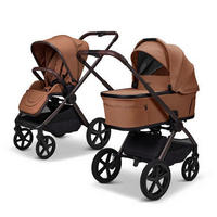 KOMBIKINDERWAGEN Gio Fold ETPU  - Cognac/Braun, Basics, Textil/Metall (120/58/92cm) - Moon Edition