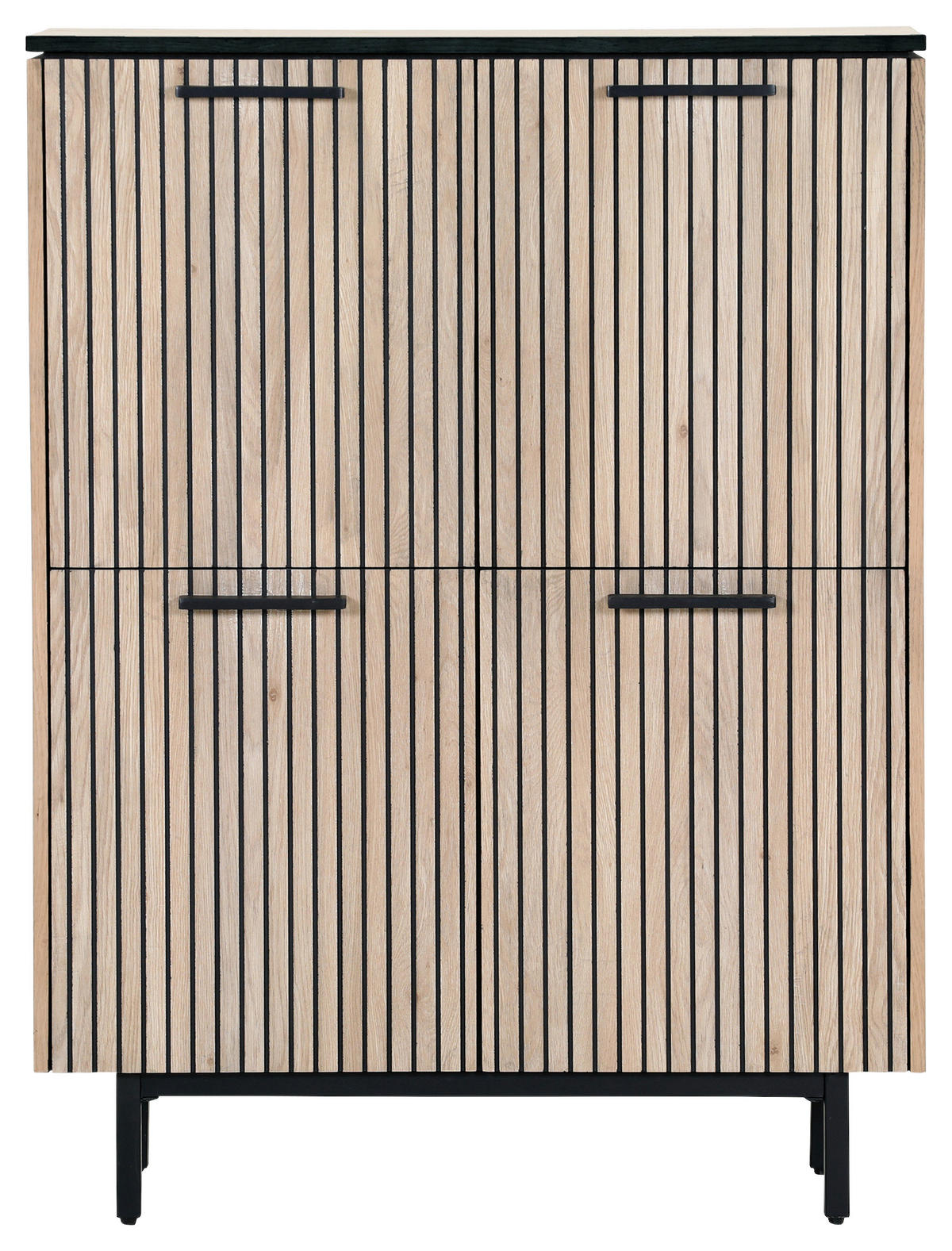 HIGHBOARD  90/120/43 cm  - Eichefarben/Schwarz, Trend, Holzwerkstoff/Metall (90/120/43cm) - Carryhome
