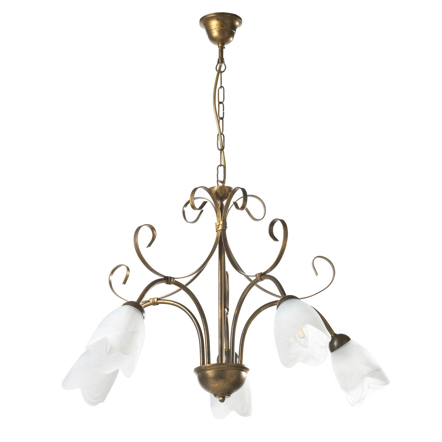 KRONLEUCHTER 4623 ODINO 65/65/100 cm   - Braun, KONVENTIONELL, Metall (65/65/100cm)