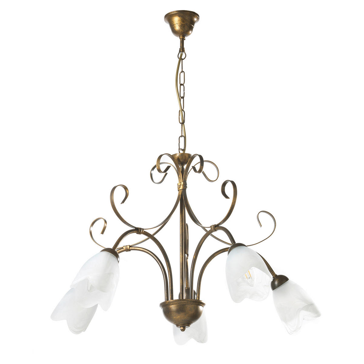 KRONLEUCHTER 4623 ODINO 65/65/100 cm   - Braun, KONVENTIONELL, Metall (65/65/100cm)