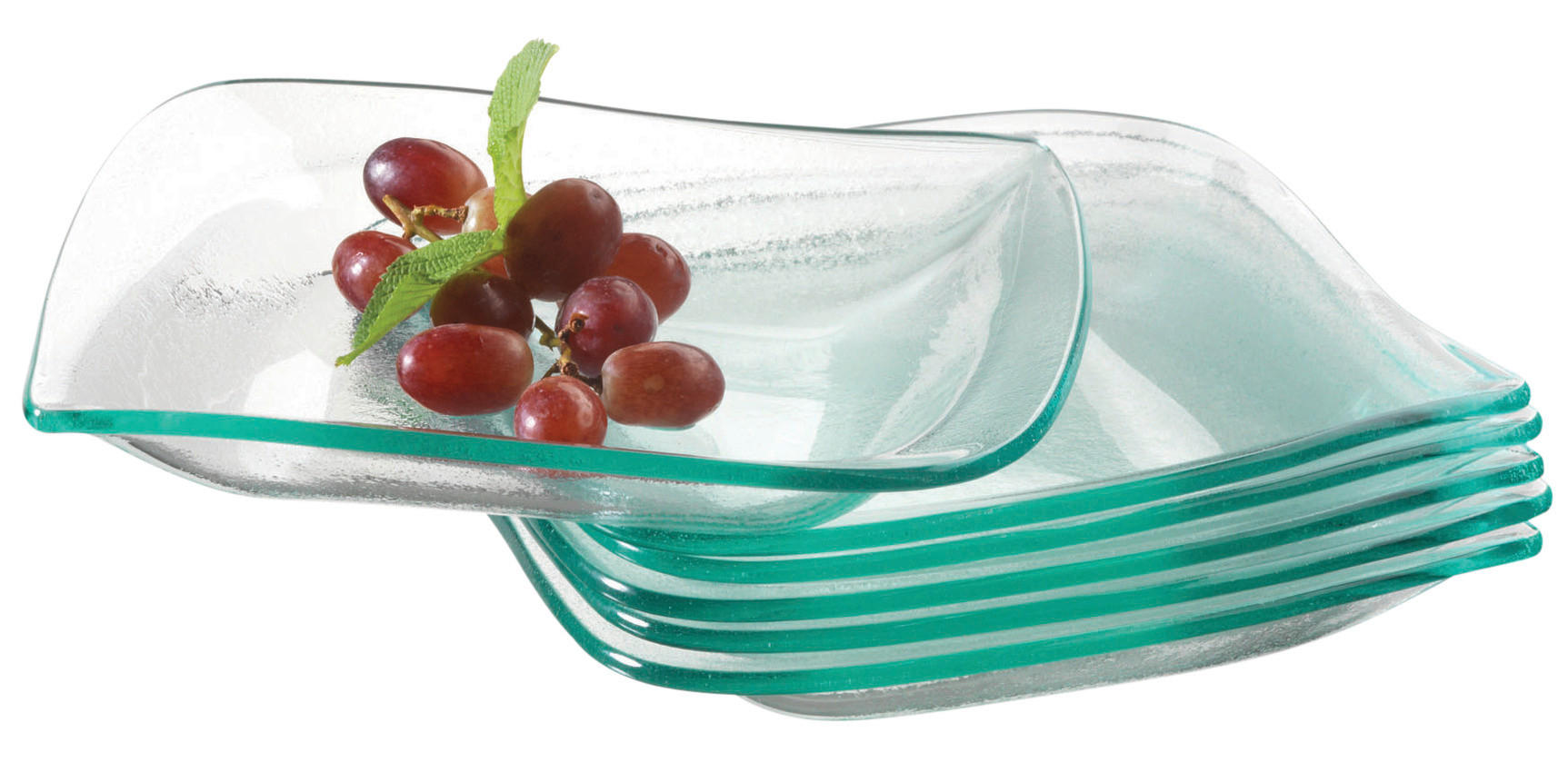 SCHÜSSELSET 6-teilig 20 cm - Transparent, Basics, Glas (20cm) - Mäser