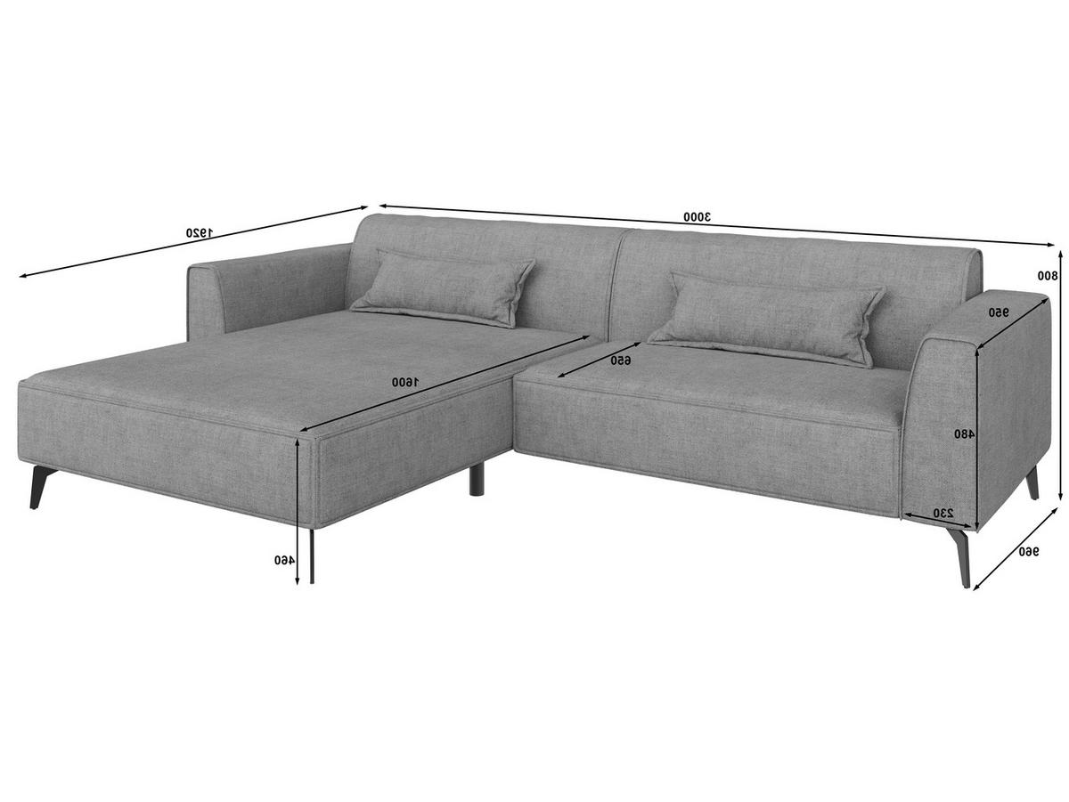 ECKSOFA  in Hellbraun  190/295 cm  - Hellbraun/Schwarz, MODERN, Textil/Metall (190/295cm) - Carryhome